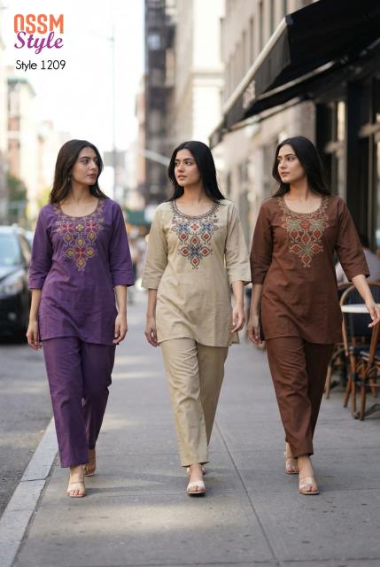 Ossm 1209 coord set wholesale market in surat for ladies clothes  - wholesale export